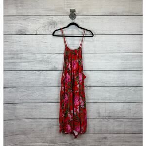 Old Navy Plus Size Palm Vacation Tropical Printed High Neck Sleeveless Romper 3X
